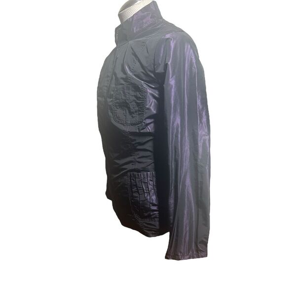 CHICOS Women’s Zip Front Metallic Purple Jacket Pockets Long Sleeve Size 16 - Picture 2 of 10